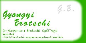 gyongyi brotschi business card